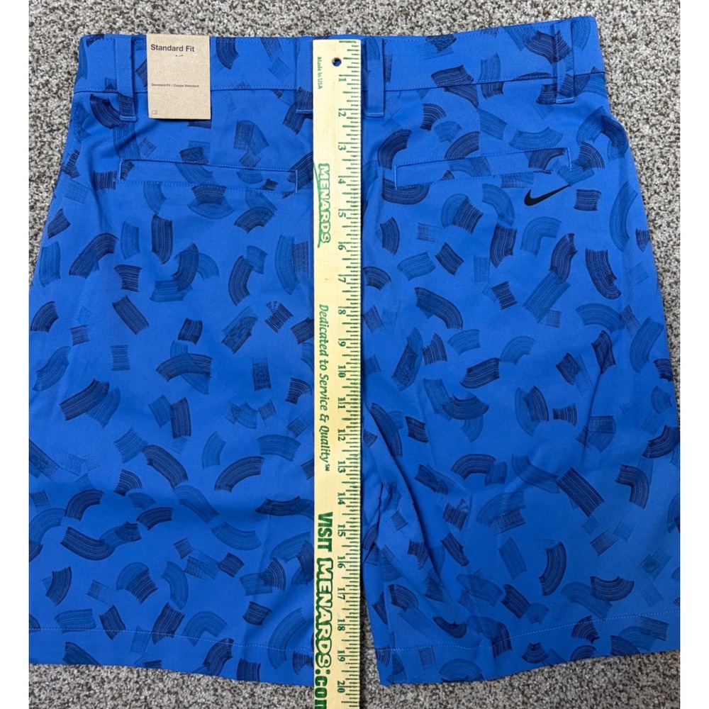 Nike Dri-FIT Mens Golf Shorts Blue Abstract Brushstroke Print Sz 32 Standard Fit - Picture 5 of 6
